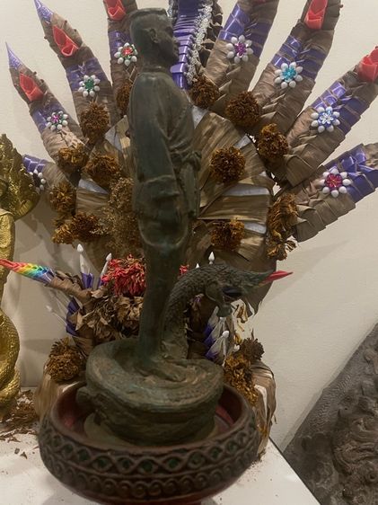 องค์ปู่พญานาคาธิบดีศรีสฺทโธ เนื้ฉโลหะหล่อโบราณ รูปที่ 4