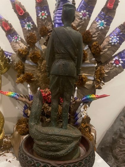 องค์ปู่พญานาคาธิบดีศรีสฺทโธ เนื้ฉโลหะหล่อโบราณ รูปที่ 5