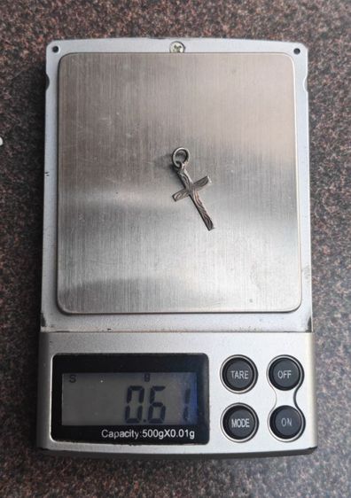 จี้กางเขนเงินแท้​ งานเก่า ราคาเบาๆครับ รูปที่ 6