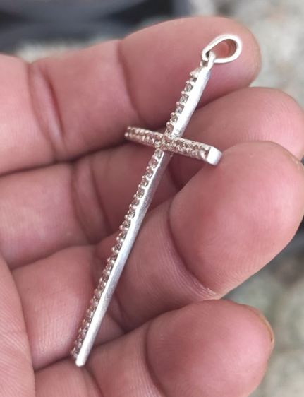 จี้กางเขนเงินแท้ สวยมาก ราคาแบ่งปันครับ รูปที่ 3