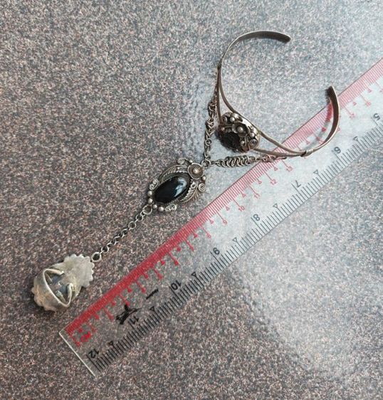 ชุดกำไลข้อมือและเเหวนเงินแท้ หัวนิล งานเก่า หนึ่งเดียวสวยมาก ราคาแบ่งปันครับ รูปที่ 12