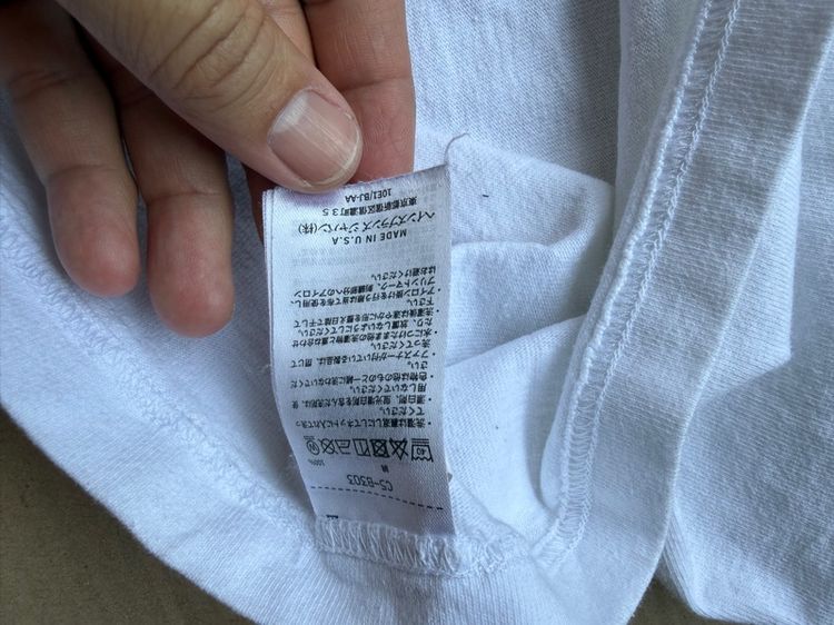 เสื้อยืด  🇺🇸 อก 20 นิ้ว ยาว 25 นิ้ว ขาวสะอาด  รูปที่ 5