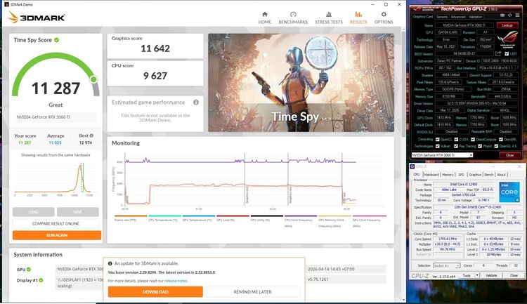 💥 COM เล่นสตรีมเกมส์  ทำงาน กราฟิก 3D ตัดต่อ 💥  CPU I5 12400 + RTX 3060 TI 8 GB + RAM 16 GB + M.2 NVme 512 GB 💥 รูปที่ 11