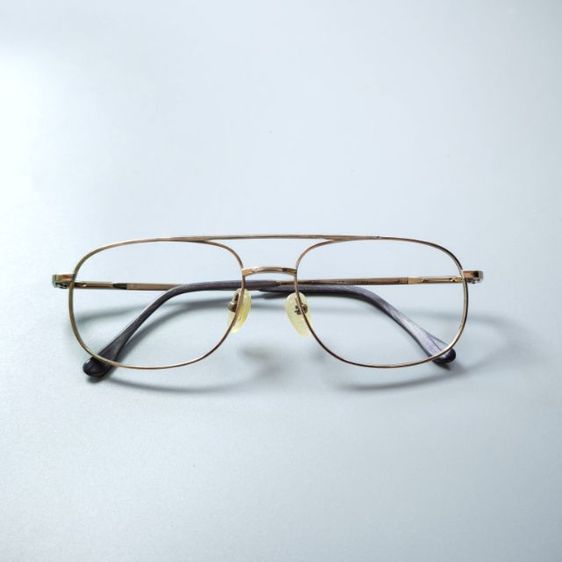 กรอบแว่นตาไทเทเนี่ยม ญี่ปุ่น งานเก่า สีทอง ขาสปริง ทรงสวยคลาสสิค มือสองสภาพสวย