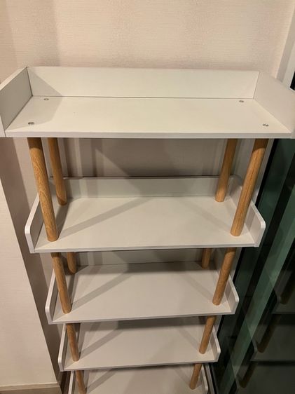 Modern White 5-Tier Shelf รูปที่ 3