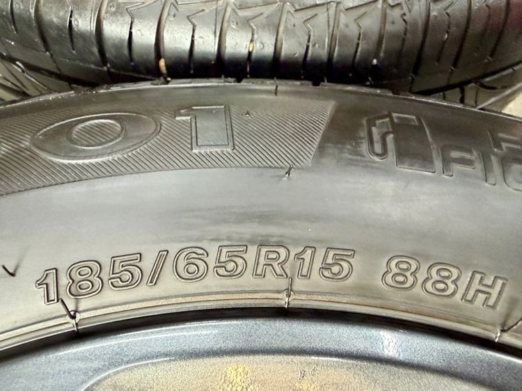 ล้อแม็ก MAZDA 2 ขอบ 15” สภาพสวยสีเดิม ยาง  FIRESTONE 185-65R15 ปี 23 ดอกยางสวยพร้อมใช้งาน รูปที่ 9