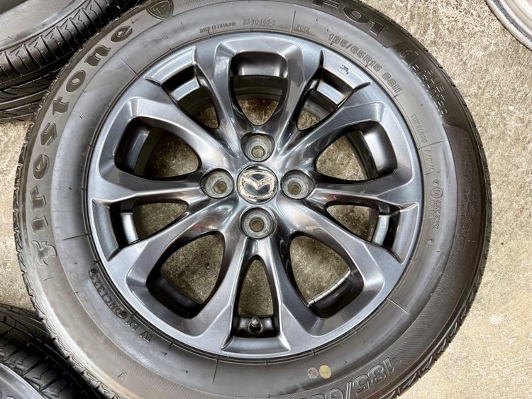 ล้อแม็ก MAZDA 2 ขอบ 15” สภาพสวยสีเดิม ยาง  FIRESTONE 185-65R15 ปี 23 ดอกยางสวยพร้อมใช้งาน รูปที่ 7