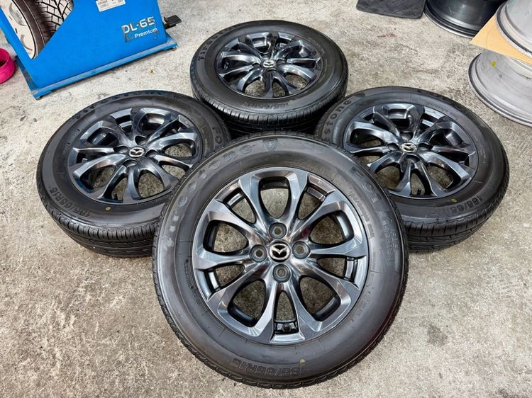 ล้อแม็ก MAZDA 2 ขอบ 15” สภาพสวยสีเดิม ยาง  FIRESTONE 185-65R15 ปี 23 ดอกยางสวยพร้อมใช้งาน รูปที่ 3