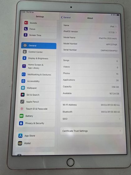 Ipad Pro 10.5 256 wifi รูปที่ 4