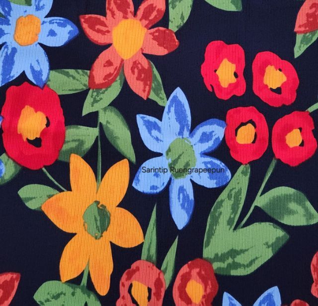 F and F Tropical Floral Sleeveless Mini Dress มินิเดรสแขนกุดลายดอกไม้ SIZE S อก 32" รูปที่ 8