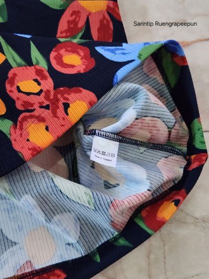 F and F Tropical Floral Sleeveless Mini Dress มินิเดรสแขนกุดลายดอกไม้ SIZE S อก 32" รูปที่ 12