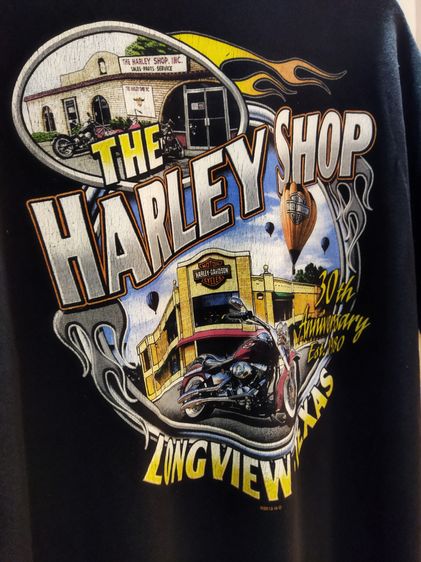 เสื้อยืด vintage Harley Davidson ลายไฟปี2010 รูปที่ 4