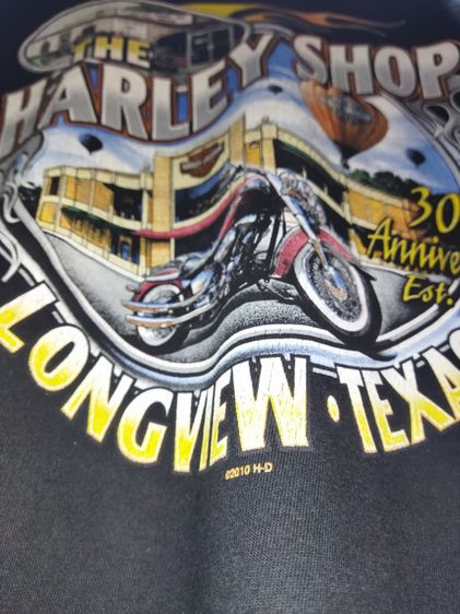 เสื้อยืด vintage Harley Davidson ลายไฟปี2010 รูปที่ 2