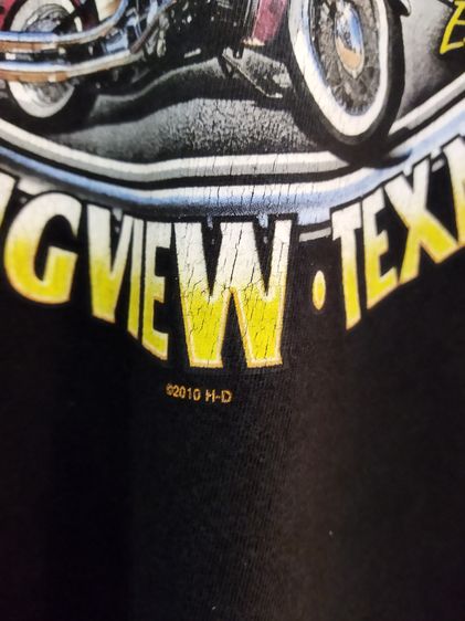 เสื้อยืด vintage Harley Davidson ลายไฟปี2010 รูปที่ 3