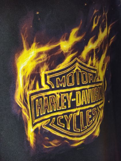 เสื้อยืด vintage Harley Davidson ลายไฟปี2010 รูปที่ 7