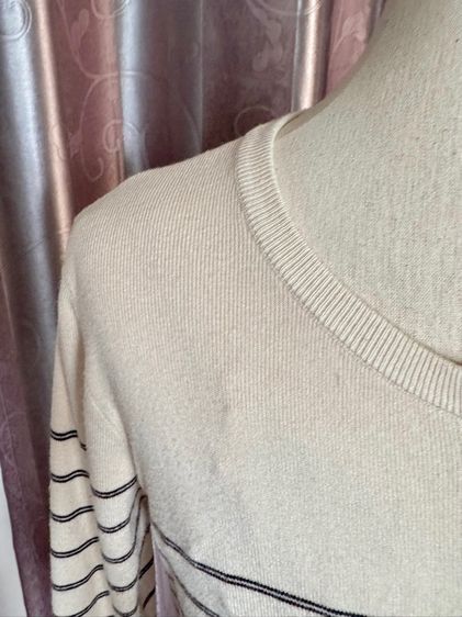 เสื้อ Cardigan แขนยาวสีครีม ผ้านุ่ม แขนยาว รูปที่ 7