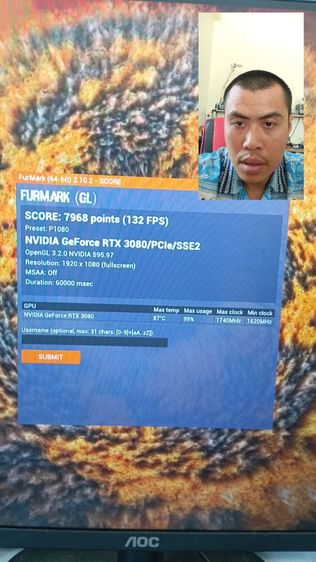 การ์ดจอ RTX3080 10GB XLRB GAMING EPIC-X RGB ครบกล่อง รูปที่ 5