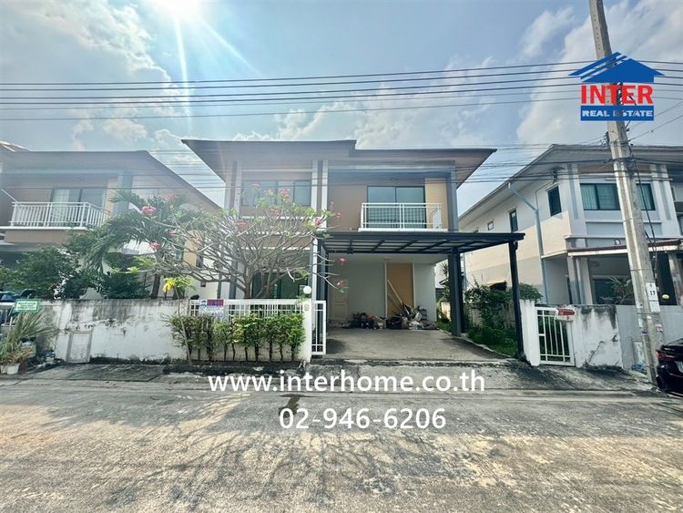 บ้านเดี่ยว 2 ชั้น 55.3 ตร.ว. หมู่บ้านอาร์เค โฮมพาร์ค2 ถนนเลียบมอเตอร์เวย์หมายเลข7 ถนนพัฒนาชนบท3 เขตลาดกระบัง กรุงเทพมหานคร