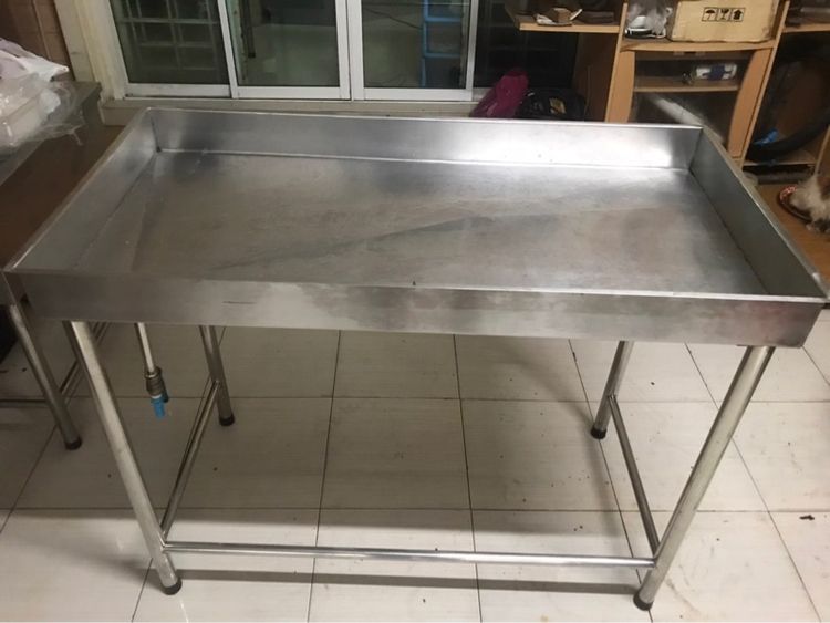 “โต๊ะสแตนเลส 120 ซม.  แข็งแรง พร้อมใช้  รูปที่ 2