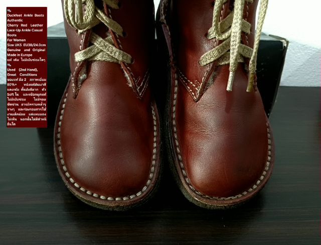 Duckfeet Boots, Unisex 5UK 38EU(24.0cm) Original ของแท้ มือ 2 สภาพเยี่ยม, รองเท้าบู้ท Duckfeet หนังแท้ พื้นเต็ม Soft และเชือกแท้ สวยมาก รูปที่ 7