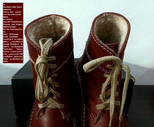 Duckfeet Boots, Unisex 5UK 38EU(24.0cm) Original ของแท้ มือ 2 สภาพเยี่ยม, รองเท้าบู้ท Duckfeet หนังแท้ พื้นเต็ม Soft และเชือกแท้ สวยมาก รูปที่ 8