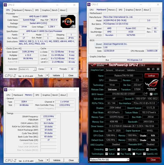 💥 Com ทำงานกราฟิก 3D เล่นเกมส์  💥 CPU RYZEN5 1600X + RX 580 OC 4 GB + RAM 16 GB + SSD 250 GB 💥 รูปที่ 10