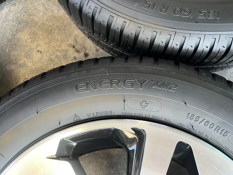 ✨ล้อแม็ก✨Honda Jazz GK รองท็อป ขอบ 15 ดำหน้าเงา พร้อมยาง 185-60-15 Michelin💥ปี 25💥 รูปที่ 7