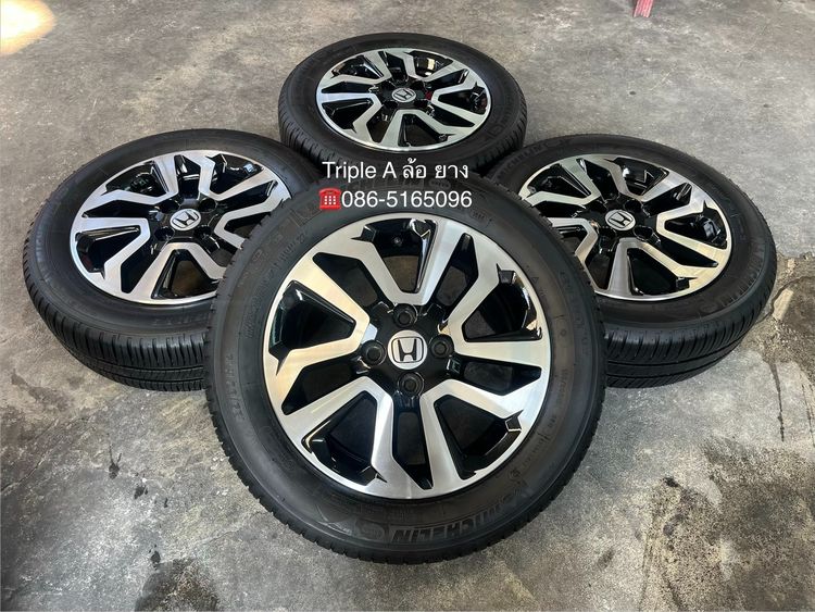 Enkai อะลูมิเนียมอัลลอย 15" ✨ล้อแม็ก✨Honda Jazz GK รองท็อป ขอบ 15 ดำหน้าเงา พร้อมยาง 185-60-15 Michelin💥ปี 25💥