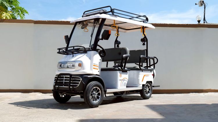 รถกอล์ฟไฟฟ้าขนาดใหญ่ 6 ที่นั่ง 1800 วัตต์ รุ่นล่ามาใหม่ ปี2026 ใช้งานอเนกประสงค์ Sagasonic F8 มอเตอร์ 1800 w. 72v. 20AH. แบตเตอรี่ 12V2 รูปที่ 4