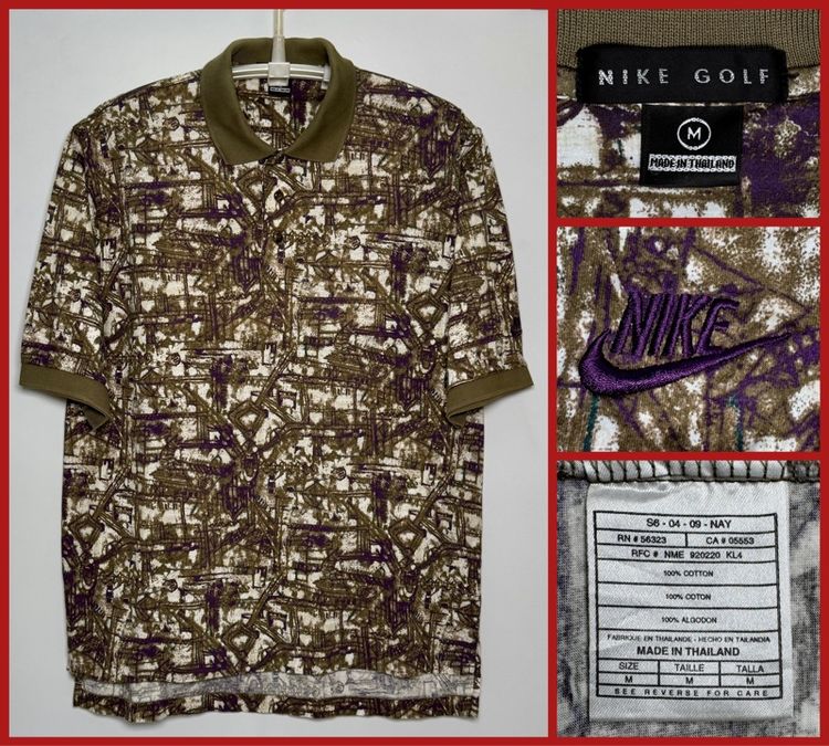 น้ำตาล XL แขนสั้น ⚠️รุ่นหายาก‼️เสื้อโปโล NIKE ของแท้ รุ่น GOLF