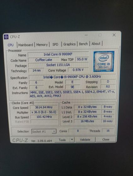 CPU COREI9 9900 KF 
