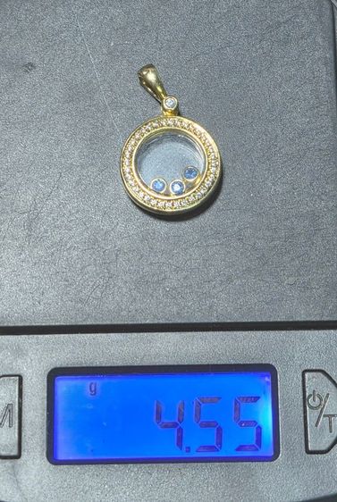 จี้ไพลินกลิ้งได้ล้อมเพชรแท้ 10k รูปที่ 5