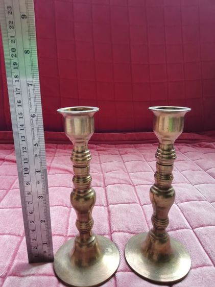 เชิงเทียนทองเหลืองแท้ รูปที่ 2