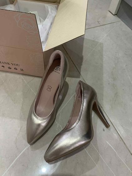 รองเท้าเจ้าสาว รองเท้าส้นสูง แบรนด์ Sirena มือสอง สภาพสวย รูปที่ 3