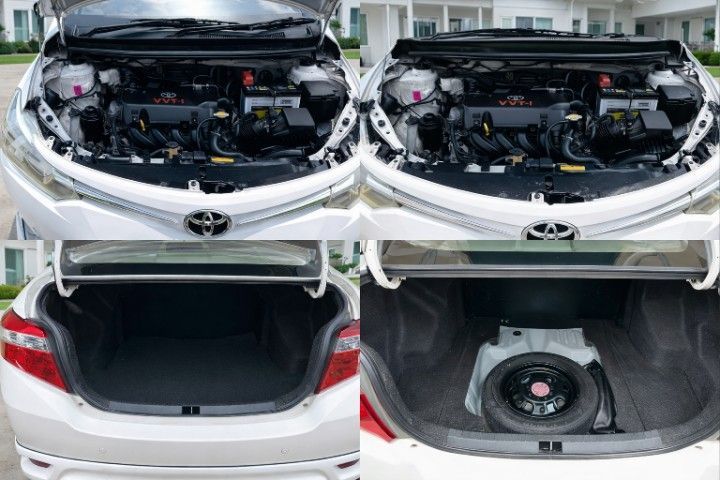 Toyota Vios 2015 1.5 E Sedan เบนซิน ไม่ติดแก๊ส เกียร์อัตโนมัติ ขาว รูปที่ 4