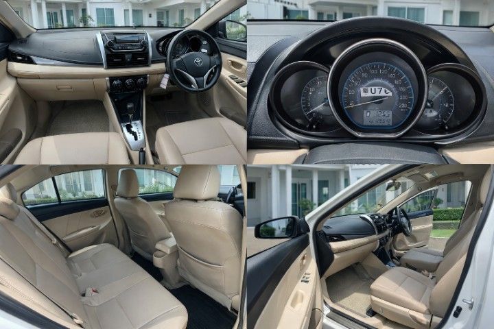 Toyota Vios 2015 1.5 E Sedan เบนซิน ไม่ติดแก๊ส เกียร์อัตโนมัติ ขาว รูปที่ 3