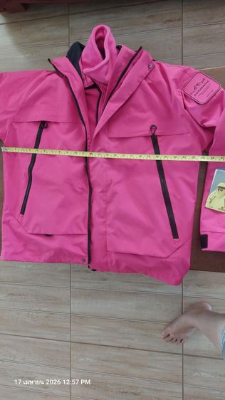 เสื้อแจ็คเก็ตกันหนาวกันลมกันน้ำกันหิมะ เป็นเสื้อ2ชั้นถอดออกเป็นเสื้อ 2ตัวก็ได้ กันหนาวได้ดีมากซื้อมาแค่ลองใส่ ไซด์ XL สีบานเย็นสวยมาก รูปที่ 9