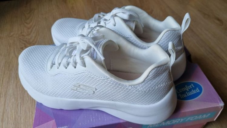 รองเท้าผ้าใบSkechers ลำลองผู้หญิงสีขาว เบอร์7(US) รูปที่ 9