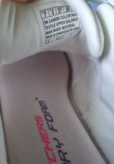 รองเท้าผ้าใบSkechers ลำลองผู้หญิงสีขาว เบอร์7(US) รูปที่ 11