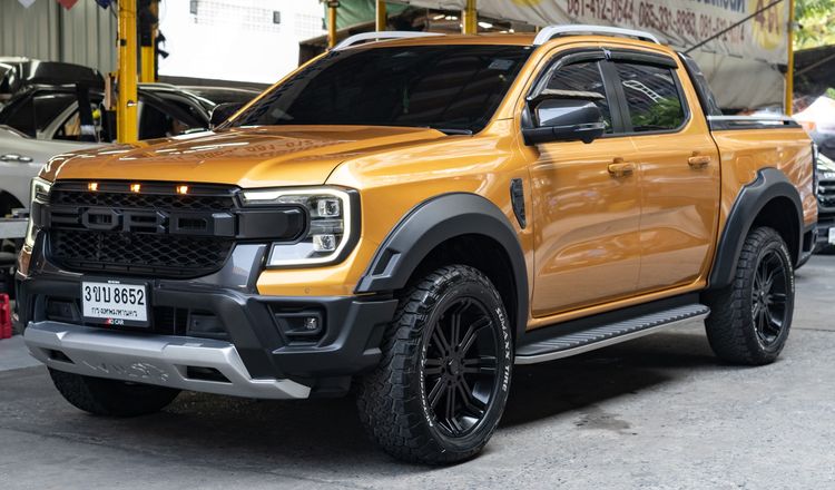 Ford Ranger 2022 2.0 Bi-Turbo 4WD Wildtrak Pickup ดีเซล ไม่ติดแก๊ส เกียร์อัตโนมัติ เหลือง รูปที่ 2