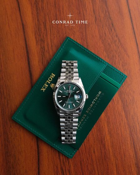 Rolex Datejust 126234 Mint Green Dial Jubilee 2025 36mm. Fullset  รูปที่ 3