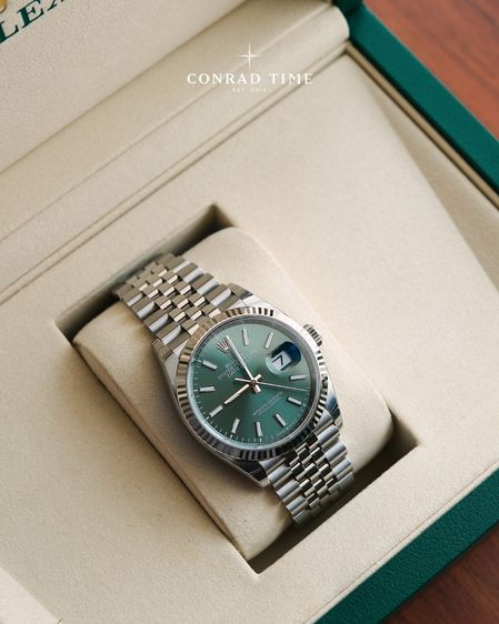 Rolex Datejust 126234 Mint Green Dial Jubilee 2025 36mm. Fullset 