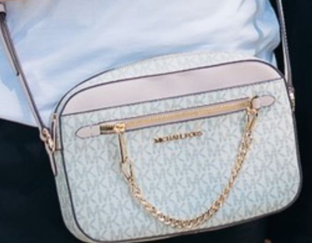 หญิง ขาว หนังแท้ Michael Kors กระเป๋า cross body Mk แท้