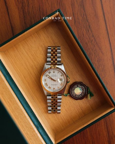 Rolex Datejust 16233 Ivory pyramid dial Two-Tone Jubilee 1992 36mm. Fullset  รูปที่ 2