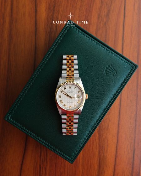 Rolex Datejust 16233 Ivory pyramid dial Two-Tone Jubilee 1992 36mm. Fullset  รูปที่ 3