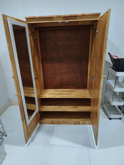 ตู้เสื้อผ้าไม้จริง(ไม้ยางประสาน)ขนาด69x46x172 รูปที่ 6