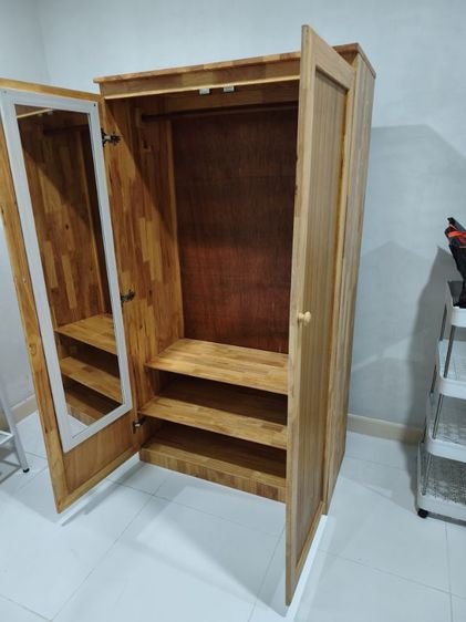 ตู้เสื้อผ้าไม้จริง(ไม้ยางประสาน)ขนาด69x46x172 รูปที่ 5