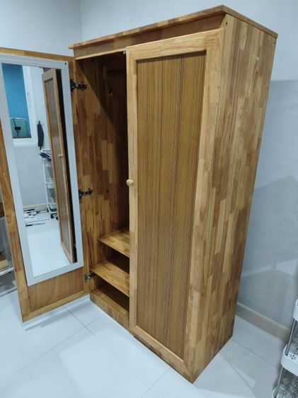 ตู้เสื้อผ้าไม้จริง(ไม้ยางประสาน)ขนาด69x46x172