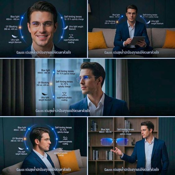 Gauss PIT l แว่นสุขภาพ ป้องคลื่นไฟฟ้า นาฬิกาชีวภาพ หลับสบาย รูปที่ 6