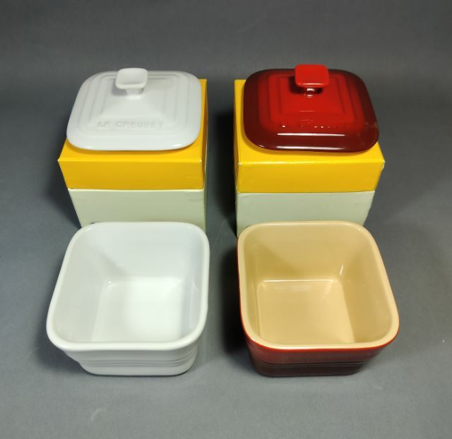 ชุดหม้อเซรามิก Le Creuset Small Ramekin Carre with Lid (ทรงสี่เหลี่ยม) ชุดสองใบ รูปที่ 5